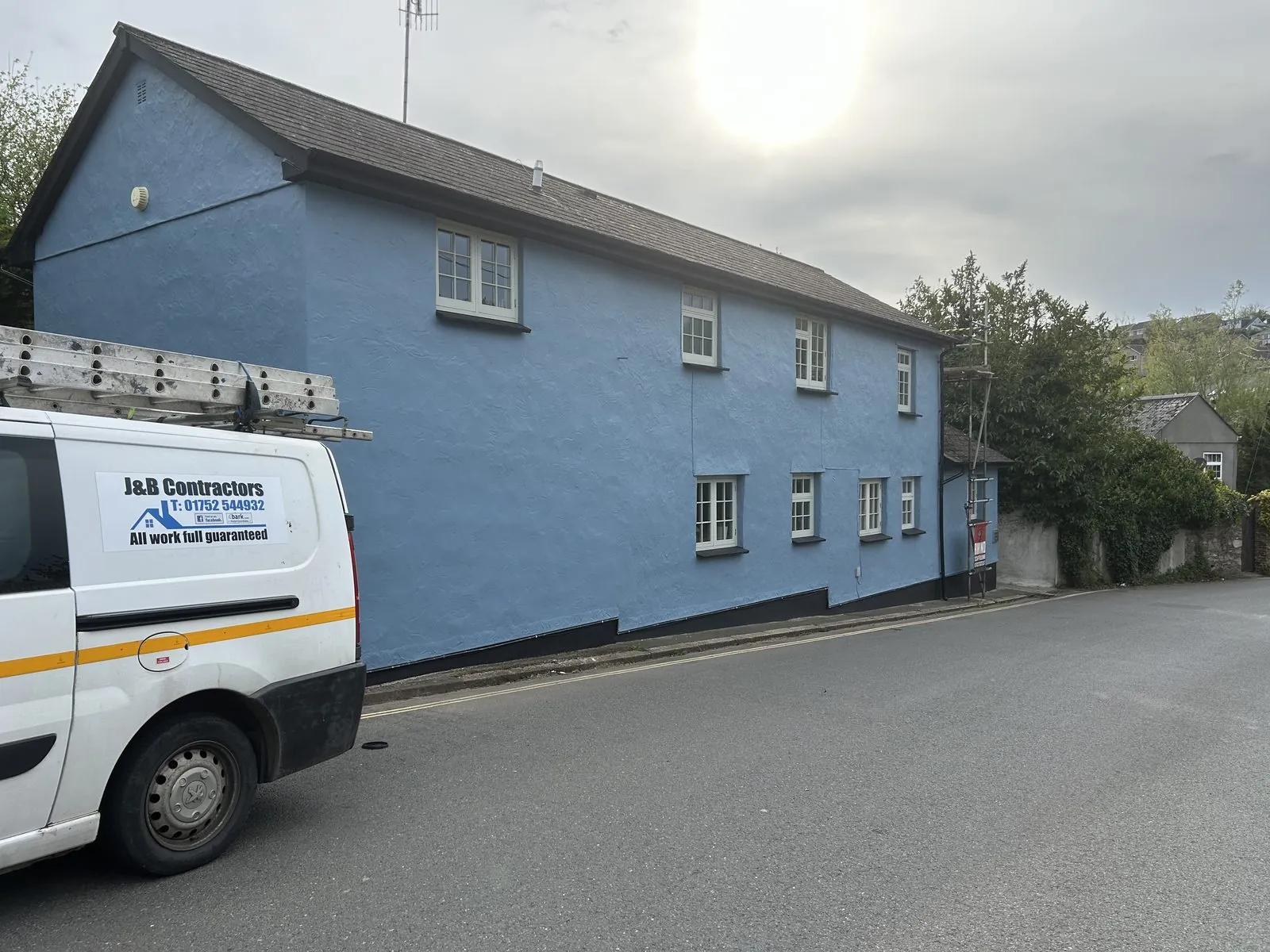Exterior painting of a detached house in Plymouth